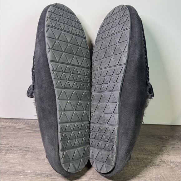 Johnnie-O Sofa Loafer w/faux shearling Grey Mens size 12M EUC - Picture 9 of 10